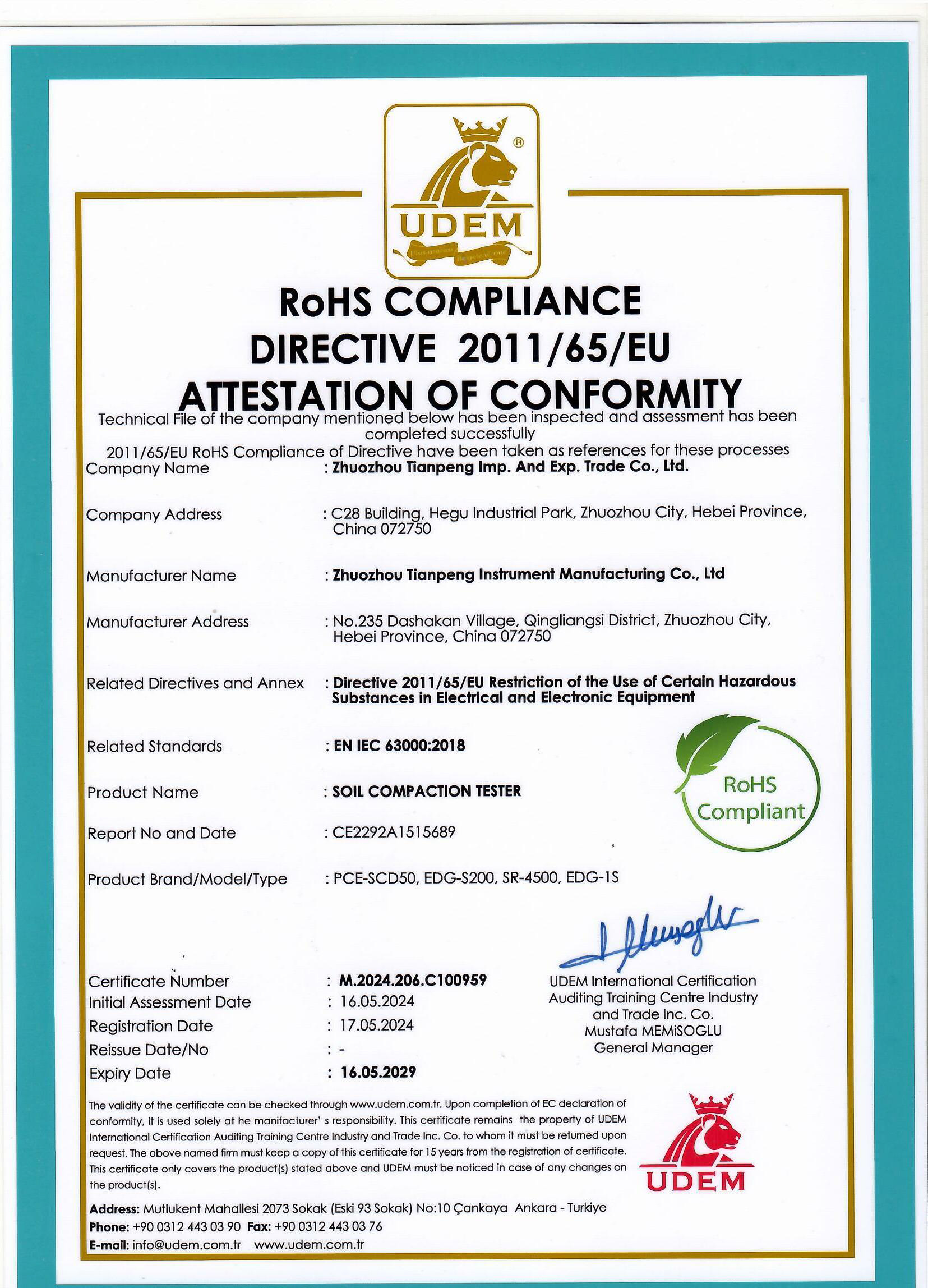 CE  certificate