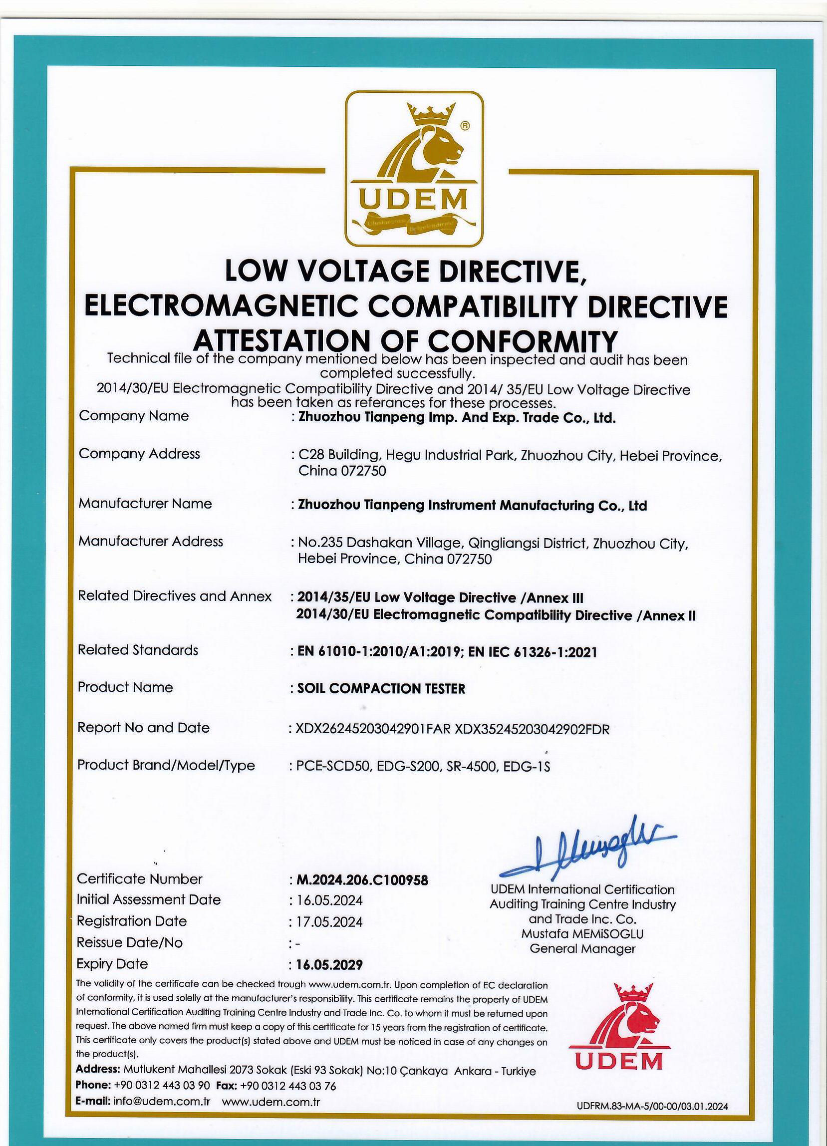 CE  certificate