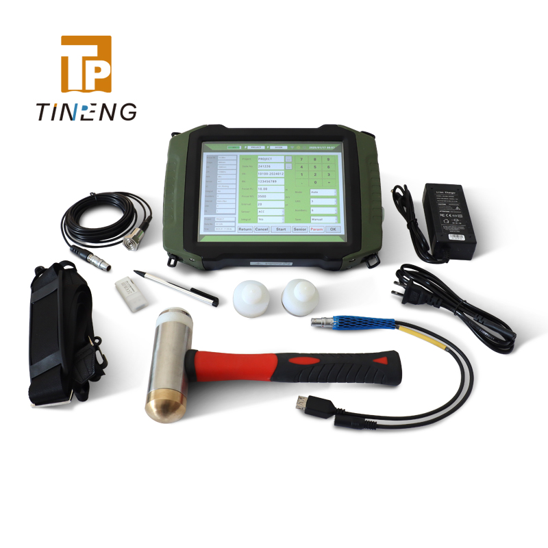 Low strain pile testing device