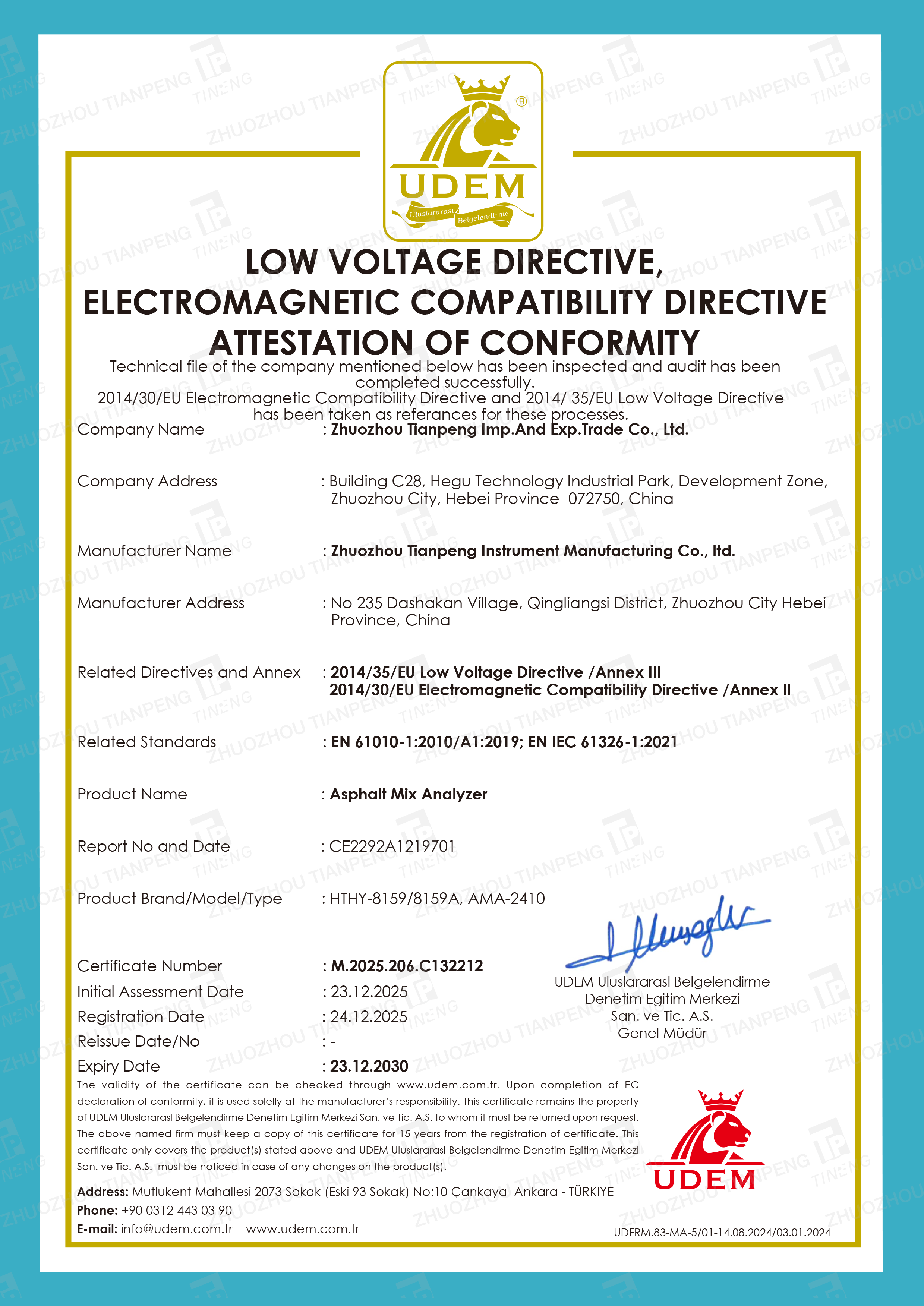 CE  certificate